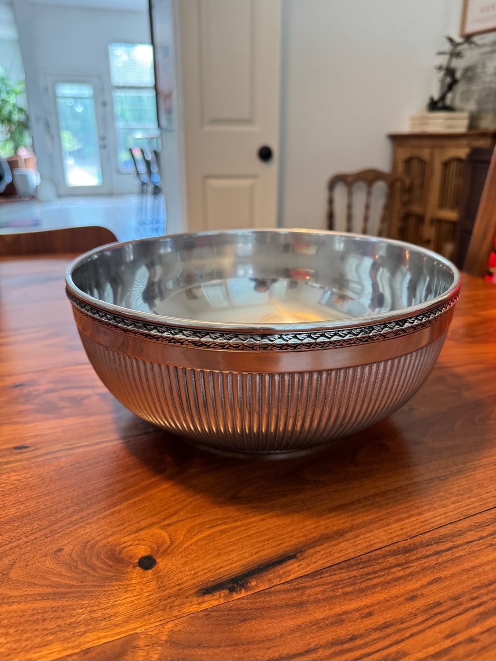 MCM Wedgwood Pewter bowl salad bowl 10.75” x 4.5”